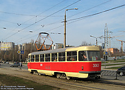 Tatra-T3SU #3063 20-го маршрута на улице Клочковской на остановке "Улица Новгородская"