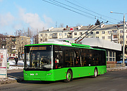 ЛАЗ-Е183А1 #3404 2-го маршрута на проспекте Ленина возле станции метро "Ботанический сад"